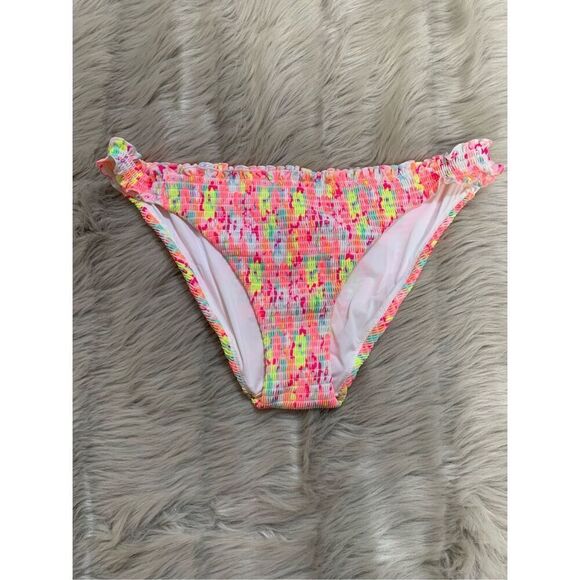 Victoria's Secret Multi Color Ribbed Bikini Bottoms Large - Picture 1 of 4